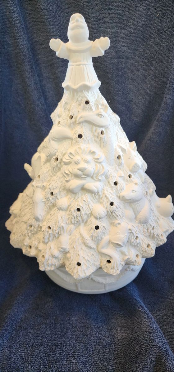 Gare 3131 Noah's Ark Christmas Tree With Built In Base Bisque (Ready